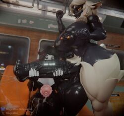 reinette, stella_(leodamodeler), slugcats, animal_genitalia, animal_penis