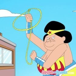 rolande_(armand_et_rolande), wonder_woman_(cosplay), armand_et_rolande, 1boy, 1girls
