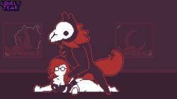 bonewolf_(terato_tamer), terato_tamer, lonelytear, ambiguous_penetration, blush