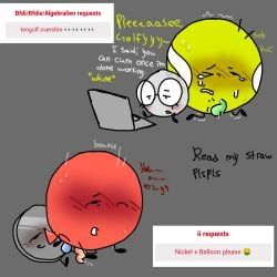 balloon_(ii), golf_ball_(bfdi), nickel_(ii), tennis_ball_(bfdi), battle_for_dream_island