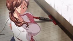 yumiko_kimura, tsuma_ni_damatte_sokubai-kai_ni_iku_ja_nakatta, 1girl, 1girls, apron