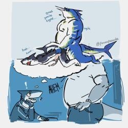 delulupin, ahegao, anal, anthro, aquatic