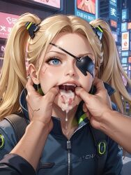original_character, zara, lioram00n, 1girls, after_fellatio