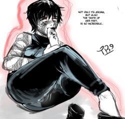 zenin_maki, jujutsu_kaisen, traner9, 1girls, barefoot