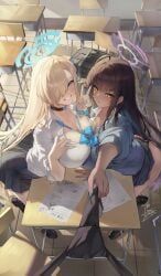 asuna_(blue_archive), asuna_(school_uniform)_(blue_archive), karin_(blue_archive), karin_(school_uniform)_(blue_archive), blue_archive
