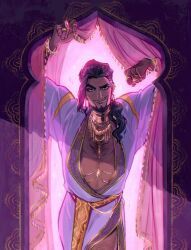 babs_draws, jewelry, long_hair, luxurious_setting, smug