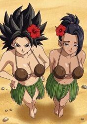 caulifla, kale, dragon_ball, dragon_ball_super, 2girls