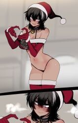 leo_(bad_ending_party), christmas, ratatatat74, 1girl, 1girls