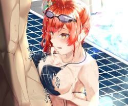 zara_(azur_lane), zara_(poolside_coincidence)_(azur_lane), azur_lane, yungel, 1boy