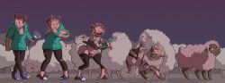 jamsnjellies, all_fours, bovid, brown_hair, caprine