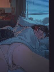 original, sunny_bitch, 1girl, ass, bedroom