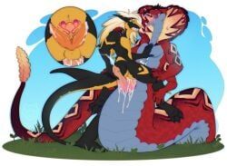 azaleesh, 2_penises, animal_genitalia, animal_penis, anthro