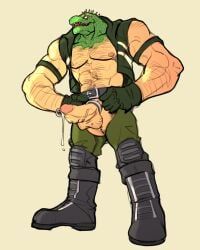 caiman_(dorohedoro), dorohedoro, rickleone, accessory, anthro