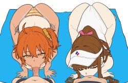 fujimaru_ritsuka_(female), fujimaru_ritsuka_(female)_(brilliant_summer), kishinami_hakuno_(female), fate/grand_order, fate_(series)