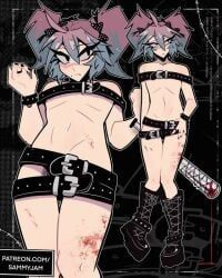 woomi_(sammyjam), sammyjam, assassin, barbed_wire, bat