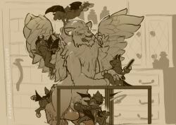 boxofmonsters, anal, anthro, balls, bat_wings