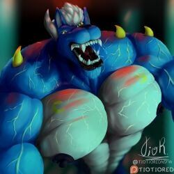 tiotiored, abs, anthro, big_muscles, big_nipples