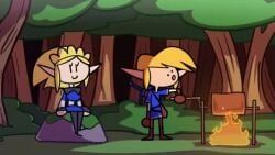chuchu, link, princess_zelda, speedrunner_link, zelda_(tears_of_the_kingdom)