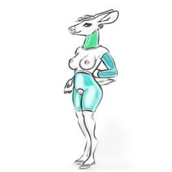 adeer, 3_fingers, anthro, armwear, biped