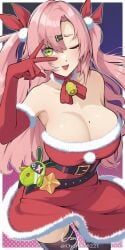 bangboo_(zenless_zone_zero), nicole_demara, christmas, zenless_zone_zero, ozzyart_0221