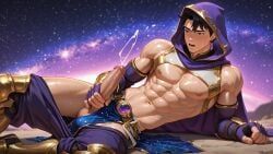 wuyang, wuyang_ye, abs, adonis_belt, black_hair