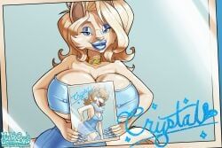 crystal_(mightycock), mightycock, anthro, arctic_fox, areolae