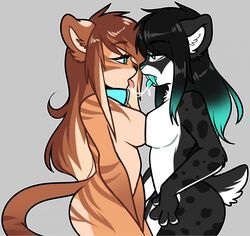andogg, anthro, blue_eyes, breast_squish, breasts