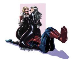 black_cat_(marvel), felicia_hardy, ghost_spider, gwen_stacy, peter_parker