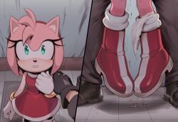 amy_rose, sonic_(series), sonic_the_hedgehog_(series), anthro, before_and_after