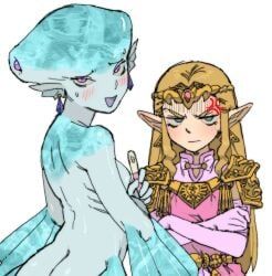 princess_ruto, princess_zelda, ruto_(ocarina_of_time), zelda_(ocarina_of_time), zora