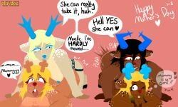 carol_holiday, dess_holiday, holly_holiday_(playdoe), noelle_holiday, deltarune