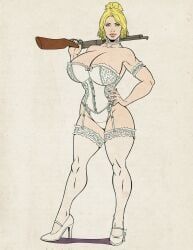 karen_jones, red_dead_redemption_(series), jaywilliamzart, 1girls, big_breasts