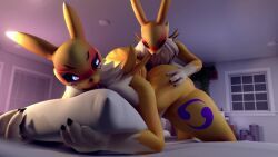 male_renamon, renamon, digimon, tradelt, 1boy