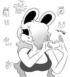 cube_459_(geometry_dash), femgram, geometry_dash, 1girls, bra
