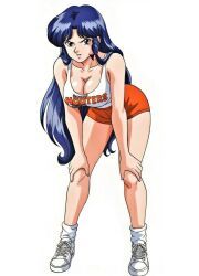 b-ko_daitokuji, hooters, project_a-ko, big_breasts, blue_hair