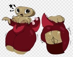 dino_snore_shelly, shelly_(dandy's_world), dandy's_world, ass, ass_focus