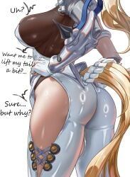 sigrid_de_l'azur, zenless_zone_zero, zancrowkami, 1girl, ass