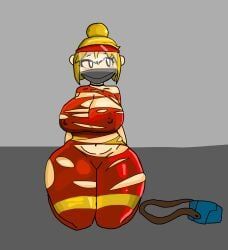 nancy_(dead_ahead), dead_ahead, blonde_hair, facemask, nipple_bulge