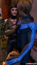 ada_wong, ashley_graham, catwoman_(cosplay), leon_scott_kennedy, nightwing_(cosplay)