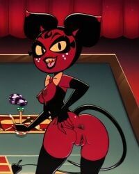 huskettes_(hazbin_hotel), hazbin_hotel, aicrotor, anus, behind