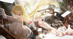 character_request, 2girls, ass, bare_shoulders, barefoot