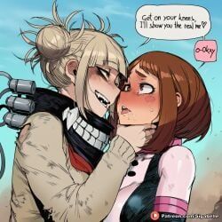 himiko_toga, ochaco_uraraka, ochako_uraraka, toga_himiko, uraraka_ochako