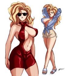 madame_president, golden_boy, ignea_barracuda, 1girls, arms_behind_head