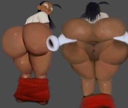 sabahda, barrybbeesly, ahoge, arched_back, ass