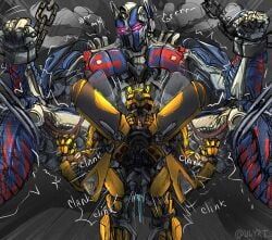 bumblebee_(transformers), nemesis_prime, optimus_prime, transformers, transformers_(bayverse)
