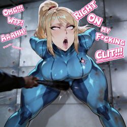 samus_aran, zero_suit_samus, metroid, ahe_gao, ahegao_face