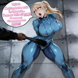 samus_aran, zero_suit_samus, metroid, ahe_gao, ahegao_face