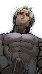 michael_kaiser, blue_lock, abs, angry_face, big_penis