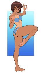 kagura_(azumanga_daiou), azumanga_daiou, 1girls, bikini, brown_eyes