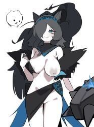 kasli_the_bane, nyanko_daisensou, the_battle_cats, 1girls, animal_ears